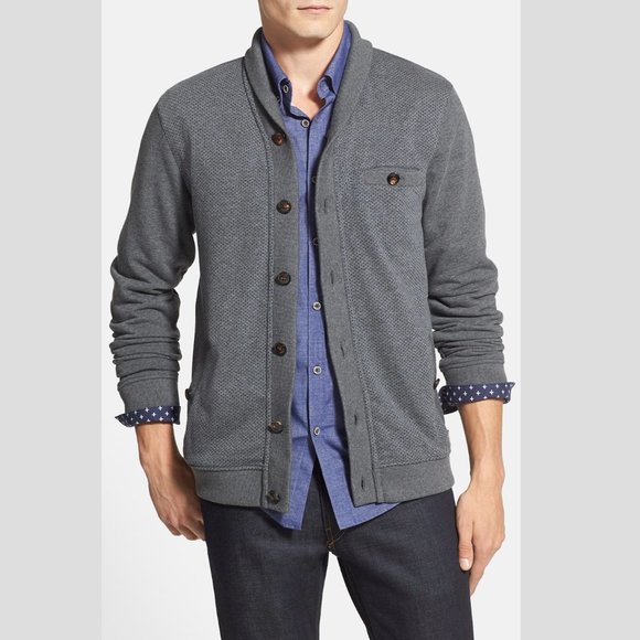 slim fit shawl collar cardigan